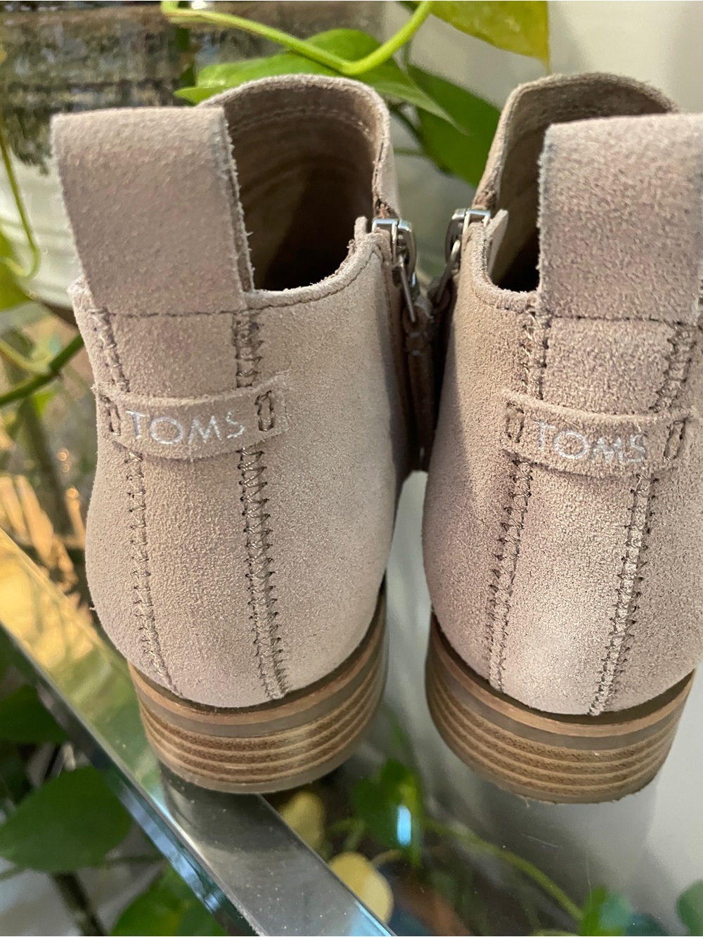 Toms Beige Suede Ankle Booties - Picture 3 of 4